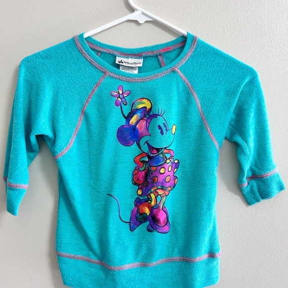 Disney Other - Disney Teal and Purple Minnie Mouse Sweatshirt